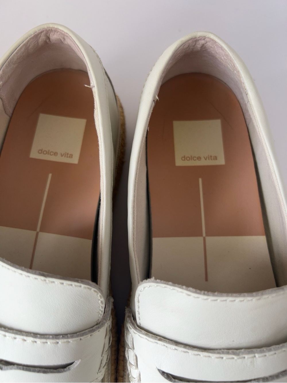 Dolce Vita Rhyne Platform Penny Loafers in Ivory White / Cream Size 8 - Picture 3 of 8